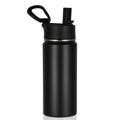 Volhoply Kids Insulated Water Bottle with Straw,16oz Stainless Steel Cold Water Bottles for School,BPA-Free Metal Wide Mouth Cups with Handle,Reusable Double Wall Vacuum Sport Flask(Green Blue,1)