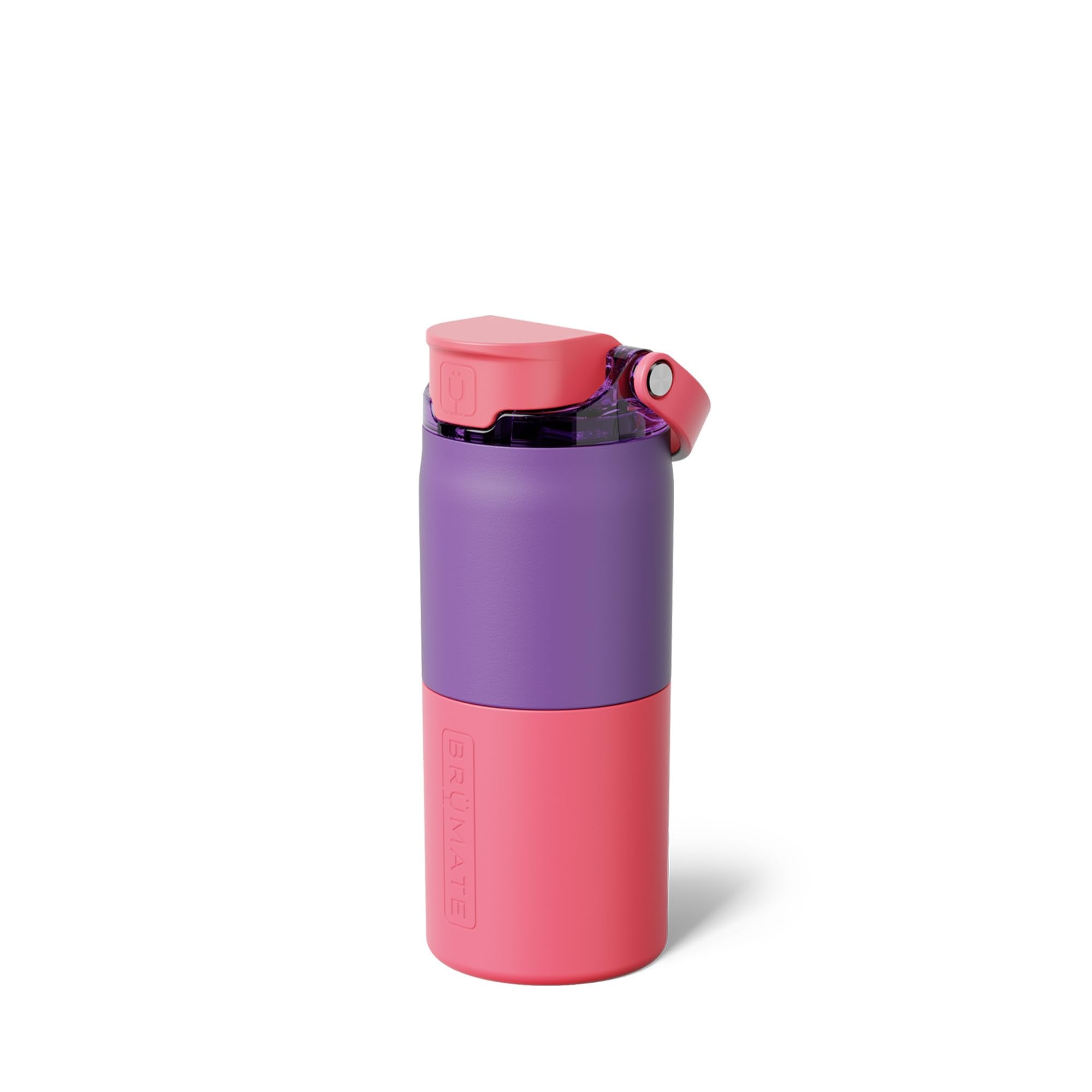 BrüMate Rise 25oz Water Bottle With 100% Leakproof Covered Silicone Straw | Insulated Stainless Steel Water Bottle | Cup-Holder Friendly | Fast Flow | Soft Sip Silicone Spout | BPA-Free (Matte Black)