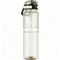 32oz Clear Tritan Water Bottle with Chug Lid | Frosted & BPA-Free, Leakproof, Wide Mouth, Portable Sports Water Bottle for Gym, Office, Travel, Outdoor（Grey）
