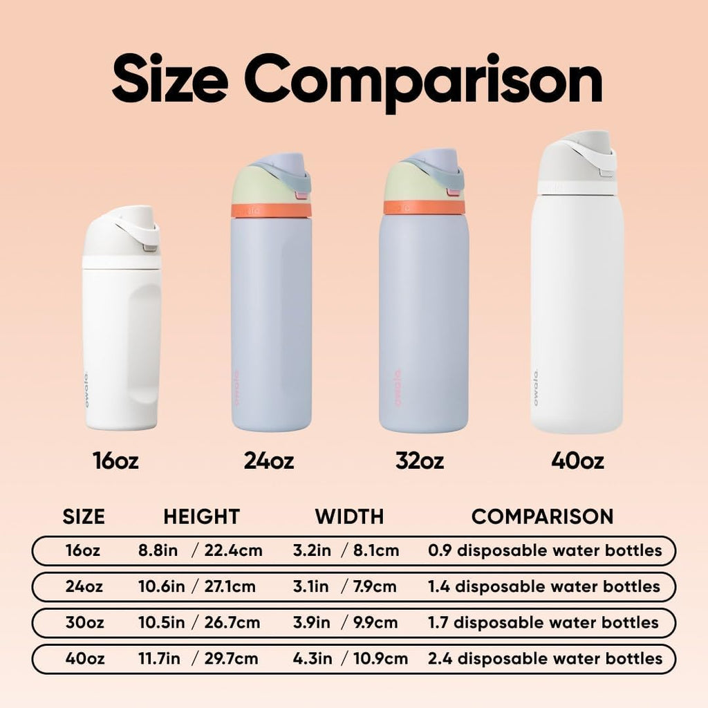 Owala FreeSip Stainless Steel Water Bottle 24 oz Beach House