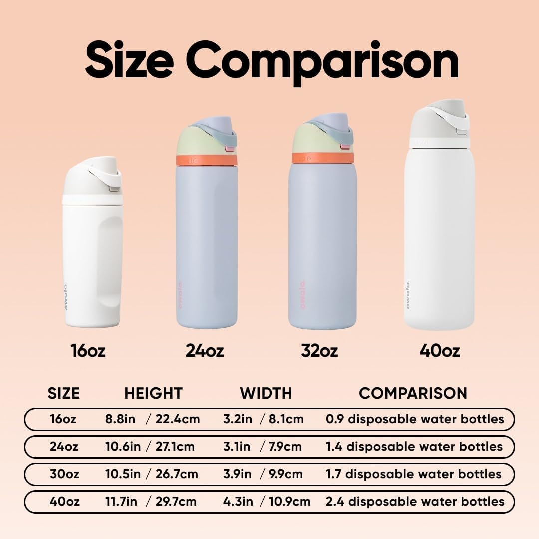 Owala FreeSip Stainless Steel Water Bottle 24 oz Beach House
