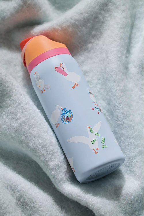 32oz silly goose print insulated stainless steel water bottle | for Sports and Travel