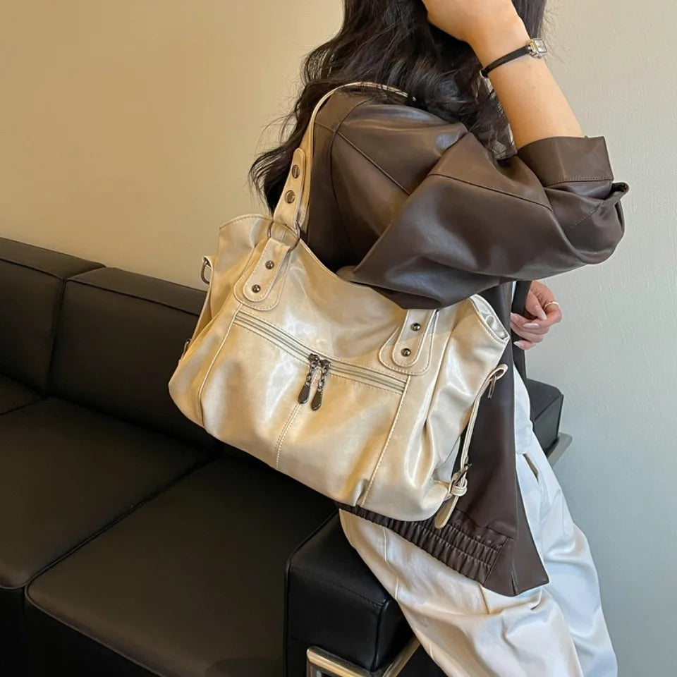 Luxury Shoulder Bag for Women 2026 New Casual Crossbody Bag Ladies Daily Commute Handbag Large Capacity Soft PU Leather Tote Bag